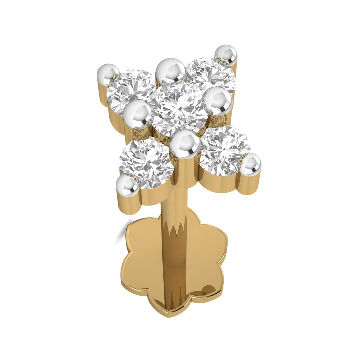 5 stone deals diamond nose pin