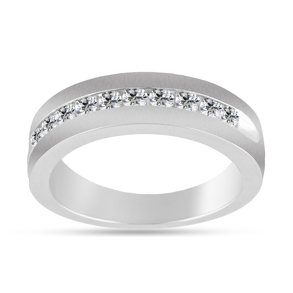 The Sunshine Diamond Mens White Gold Ring Diamond World