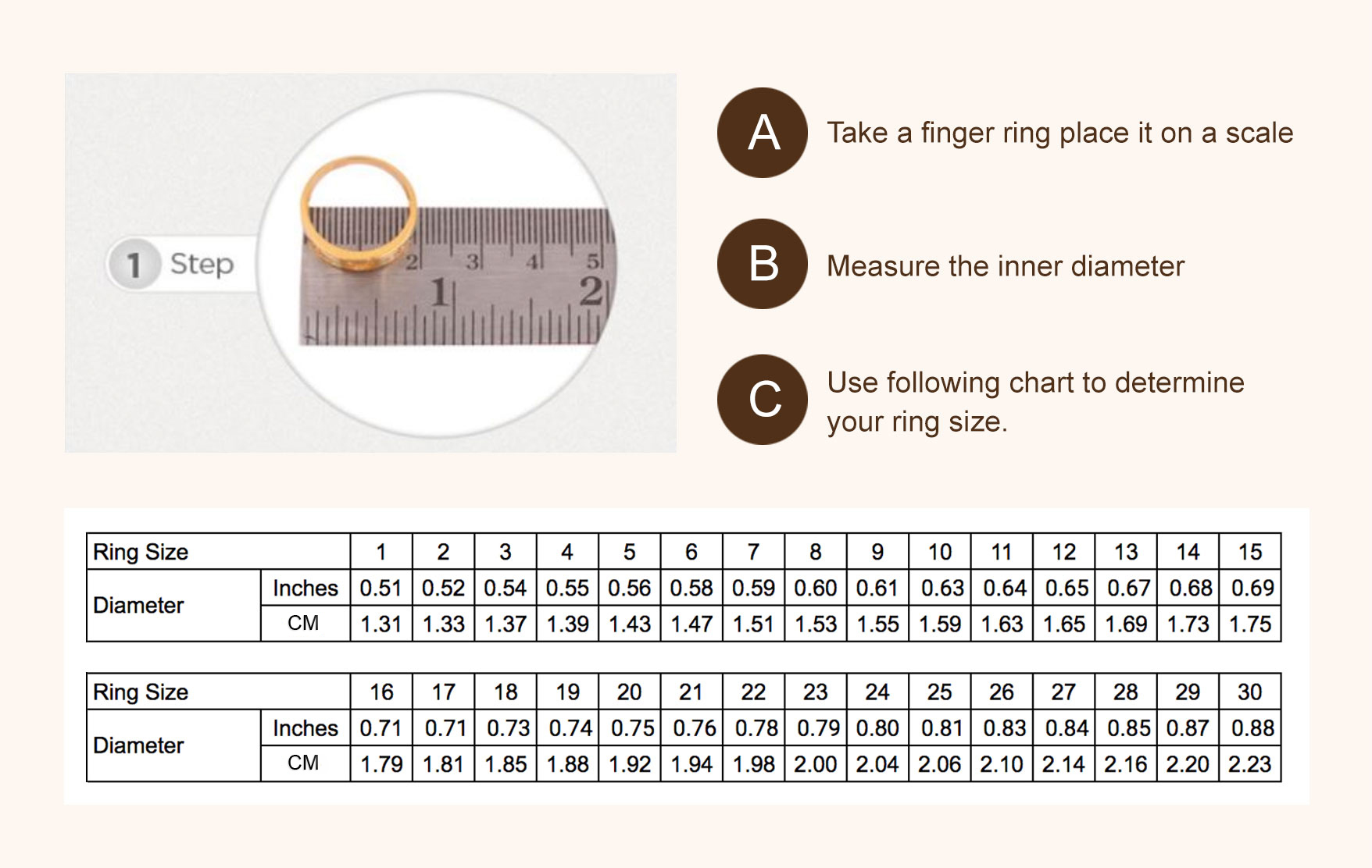 5 8 diameter ring size